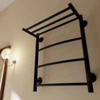 Электрический полотенцесушитель Маргроид Вид 4 600x500 правый с полкой Черный мат арт-04-6050-1051-9005R — фото 5, Электрические полотенцесушители