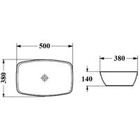 Раковина-чаша Bond 50 Белая глянцевая арт-S56-500 — фото 7, Раковины накладные