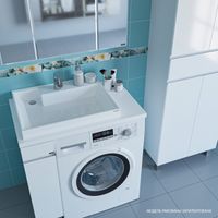 Раковина СанТа Юпитер 80 L на стиральную машину Белая арт-900120 — фото 4, Раковины на стиральную машину