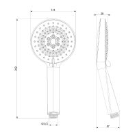 Ручной душ Lemark Хром арт-LM8127C — фото 2, Лейки для душа