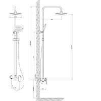 Душевая система Melodia della vita Rock Хром арт-MSC00105С — фото 2, Душевые стойки