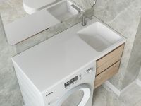 Товар: Раковина Madera Kamilla 100 R на стиральную машину Белая арт-4627173210560 - фото 3 Раковина Madera Kamilla 100 R на стиральную машину Белая арт-4627173210560 — фото 3, Раковины на стиральную машину