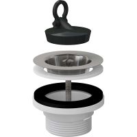 Выпуск для кухонной мойки Alcaplast Нержавеющая сталь арт-A33 — фото 1, Донные клапаны