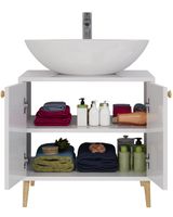 Тумба LUNO, 60см, напольная, 2дв., белый глянец, под ум. Триумф арт-99.2001 — фото 7, Тумбы под раковину