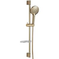 Душевой гарнитур AQUAme Шлифованное золото арт-AQM8101BG — фото 1, Душевые гарнитуры на штанге