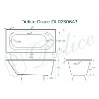 Товар: Чугунная ванна Delice Grace 170x70 без отверстий под ручки и антискользящего покрытия арт-DLR230643 - фото 2 Чугунная ванна Delice Grace 170x70 без отверстий под ручки и антискользящего покрытия арт-DLR230643 — фото 2, Чугунные ванны