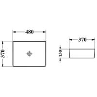 Раковина-чаша Bond 48 Белая глянцевая арт-S54-480 — фото 7, Раковины накладные