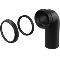 Колено выпускное для унитаза Alcaplast Черное арт-M908 — фото 1, Гофры и отводы