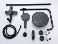 Душевая система Bond Черная матовая арт-B01-9188 — фото 5, Душевые стойки