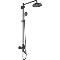 Душевая система Rose R02H Черная матовая арт-R0236H — фото 1, Душевые стойки