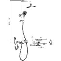 Душевая система Boch Mann Vettorre TS с термостатом Хром арт-BM9650 — фото 3, Душевые стойки