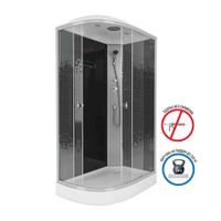 Душевая кабина Niagara Eco NG-4512-14R BLACK (120х80х215) низкий поддон(13см),стекло мозаика,3 места арт-45121453R — фото 1, Душевые кабины