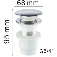 Донный клапан Haiba click-clack Хром арт-HB65-4 — фото 2, Донные клапаны