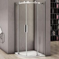 Душевой уголок Good Door Altair R-TD-90-C-CH 90х90 профиль Хром стекло прозрачное арт-АЛ00007 — фото 2, Душевые уголки четверть круга