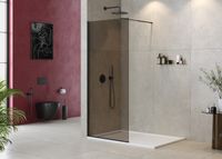 Душевая перегородка CEZARES арт-LIBERTA-L-1-80-BR-NERO — фото 1, Душевые перегородки