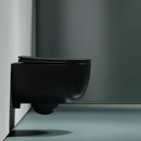 Унитаз Ceramicanova Modena Rimless подвесной Темный антрацит матовый с сиденьем Микролифт арт-CN6063MDH — фото 9, Подвесные унитазы
