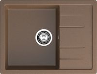 GRANFEST Мойка QUADRO 650L 1-чаша+крыло 650*500мм терракот арт.GF- арт-Q-650L терракот — фото 2, Кухонные мойки