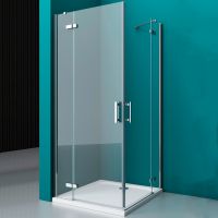 Душевой уголок BelBagno Kraft 120х80 профиль Хром стекло прозрачное арт-KRAFT-AH-22-120/80-C-Cr-L — фото 1, Прямоугольные душевые уголки