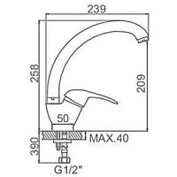 Смеситель для кухни Ledeme H02-B 4102-ВL Хром арт-503508 — фото 2, Смесители для кухни
