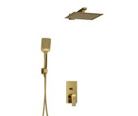 Встраиваемый комплект для душа с верхней душевой насадкой и лейкой арт-A55201 — фото 1, Встраиваемые душевые комплекты