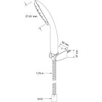 Душевой гарнитур Swedbe Calypso Хром арт-5092 — фото 6, Душевые гарнитуры на держателе