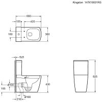 Товар: Унитаз компакт Ambassador Kingston с бачком и сиденьем Микролифт арт-147K19001RS - фото 7 Унитаз компакт Ambassador Kingston с бачком и сиденьем Микролифт арт-147K19001RS — фото 7, Напольные унитазы