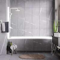 Leine HITE Стеклянная шторка на ванну арт-35P01-80W — фото 1, Душевые уголки четверть круга