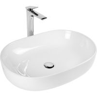 Раковина-чаша Bond Oval 60 Белый глянец арт-S59-600 — фото 4, Раковины накладные