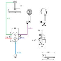 Товар: Душевая система Bronze de Luxe Scandi Черная матовая арт-14582/1B - фото 2 Душевая система Bronze de Luxe Scandi Черная матовая арт-14582/1B — фото 2, Встраиваемые душевые комплекты