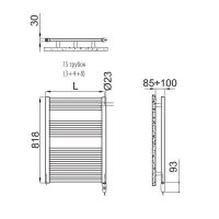 Электрический полотенцесушитель Irsap Ares 580x818 Белый арт-EIS058I01IR01NNN03 — фото 4, Электрические полотенцесушители