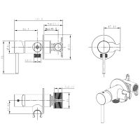 Гигиенический душ со смесителем Bronze de Luxe Scandi Бронза арт-701/1BR — фото 2, Гигиенические души