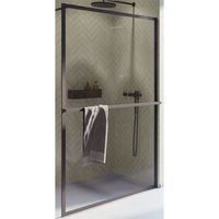 Душевая перегородка Riho Lucid GD400 120 (GD412B000) профиль Черный стекло прозрачное арт-G005044121 — фото 1, Душевые перегородки