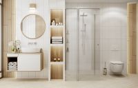 Душевой уголок Ambassador Nord 100х100 профиль Хром стекло прозрачное арт-13011106 — фото 10, Квадратные душевые уголки