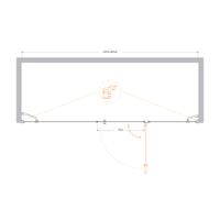 Душевая дверь CEZARES арт-VERONA-W-B-13-90+60/60-C-Cr — фото 3, Распашные душевые двери