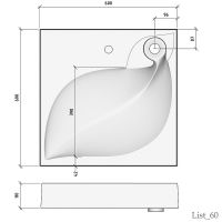 Товар: Раковина Madera List 60 на стиральную машину Белая арт-4627173210553 - фото 2 Раковина Madera List 60 на стиральную машину Белая арт-4627173210553 — фото 2, Раковины на стиральную машину