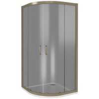 Душевой уголок Good Door Jazze 90x90 R-90-C-G профиль Золото стекло прозрачное арт-ДЖ00056 — фото 1, Душевые уголки четверть круга