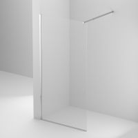 Душевая перегородка BelBagno Kraft 90 см, профиль хром, стекло прозрачное, арт-KRAFT-L-1-90-C-Cr — фото 1, Душевые перегородки