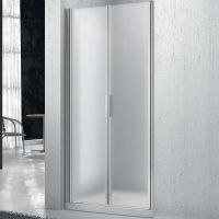 Душевая дверь BelBagno Sela 115 профиль Хром стекло рифленое арт-SELA-B-2-115-P-Cr — фото 1, Распашные душевые двери