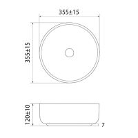 Раковина-чаша Iddis Ray 35 Белая матовая арт-RAYWM03i27 — фото 6, Раковины накладные