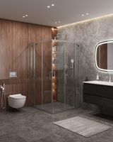 Душевой уголок CEZARES арт-MOLVENO-A-22-80+30-C-Cr-IV — фото 1, Квадратные душевые уголки