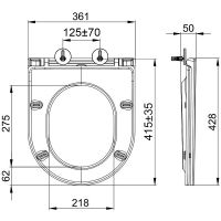 Унитаз Lemark Glazer подвесной Черный матовый с сиденьем Микролифт арт-9612004 — фото 14, Подвесные унитазы