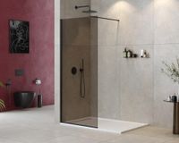 Душевая перегородка CEZARES арт-LIBERTA-L-1-100-120-BR-NERO — фото 1, Душевые перегородки