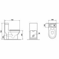 Унитаз биде Laguraty с раковиной и смесителем с бачком и сиденьем Микролифт арт-8074AC — фото 4, Напольные унитазы