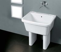 Хозяйственная раковина Hatria Complementi 60 Y1VD Белая арт-Y1VD01 — фото 3, Раковины подвесные