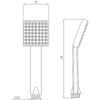 Товар: Ручной душ Melodia della vita Standard Хром арт-MKP20595 - фото 2 Ручной душ Melodia della vita Standard Хром арт-MKP20595 — фото 2, Лейки для душа