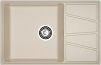 GRANFEST Мойка VERTEX 780L 1-чаша+крыл 780*500мм кашемир арт.GF- арт-V-780L кашемир — фото 2, Кухонные мойки