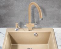 Смеситель для кухни Milacio Ultra Бежевый арт-MCU.554.BG — фото 6, Смесители для кухни