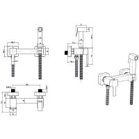 Гигиенический душ со смесителем CeramaLux Хром арт-DBS/009 — фото 3, Гигиенические души
