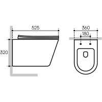 Комплект унитаза с инсталляцией Aqueduto Cone с сиденьем Микролифт и клавишей смыва Хром арт-AQDS017 — фото 5, Комплекты унитаз + инсталляция