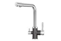 Granula-, СМЕСИТЕЛЬ КУХОННЫЙ арт-3015, XРОМ/ЧЁРНЫЙ — фото 2, Смесители для кухни